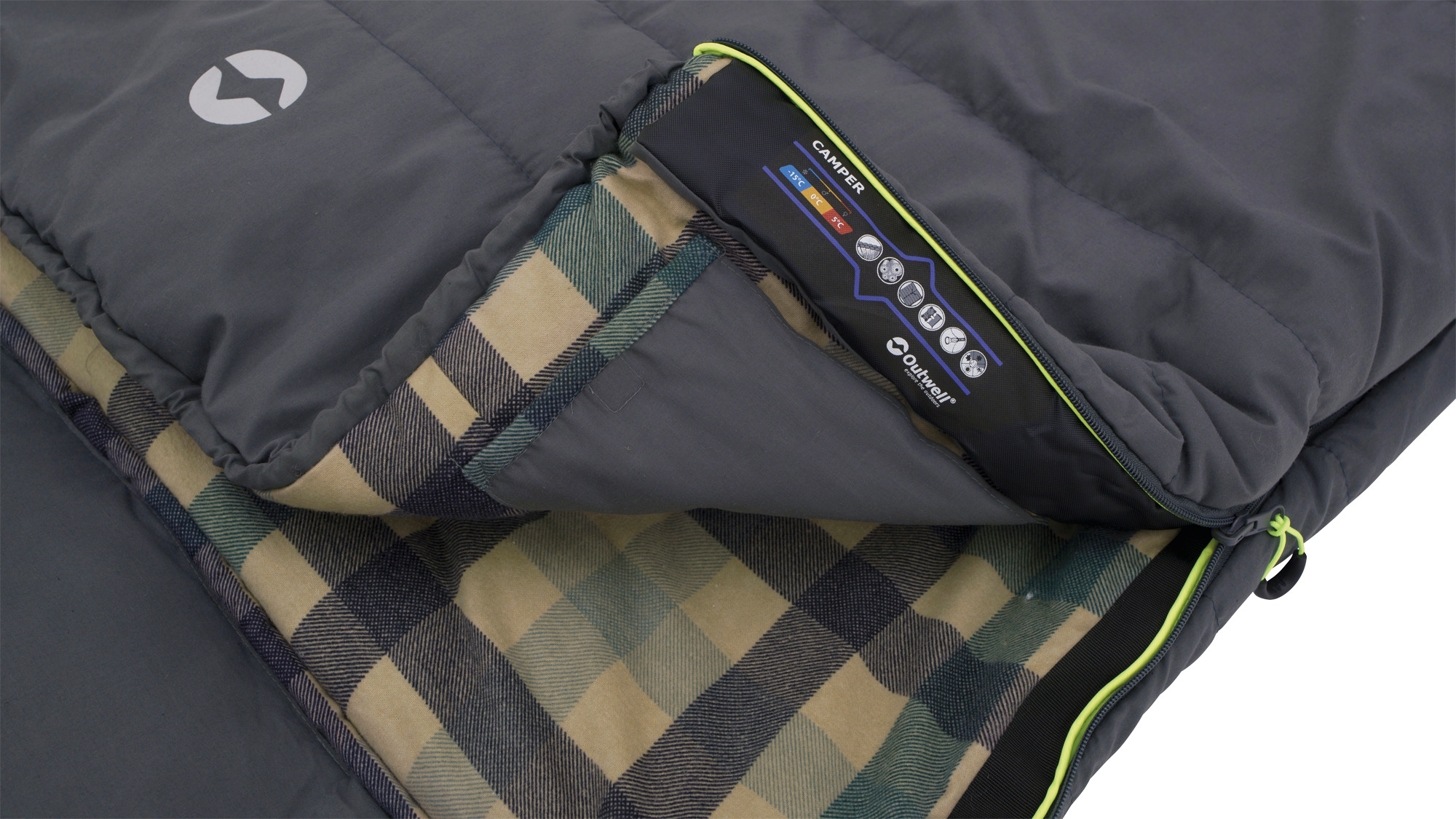 Outwell Camper Deckenschlafsack 235 cm Grau