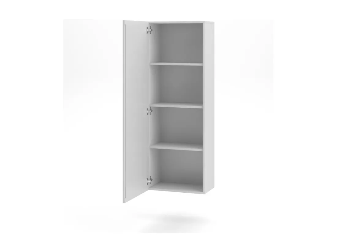 Colonne suspendu design NEVER, 1 porte, 40cm, blanc