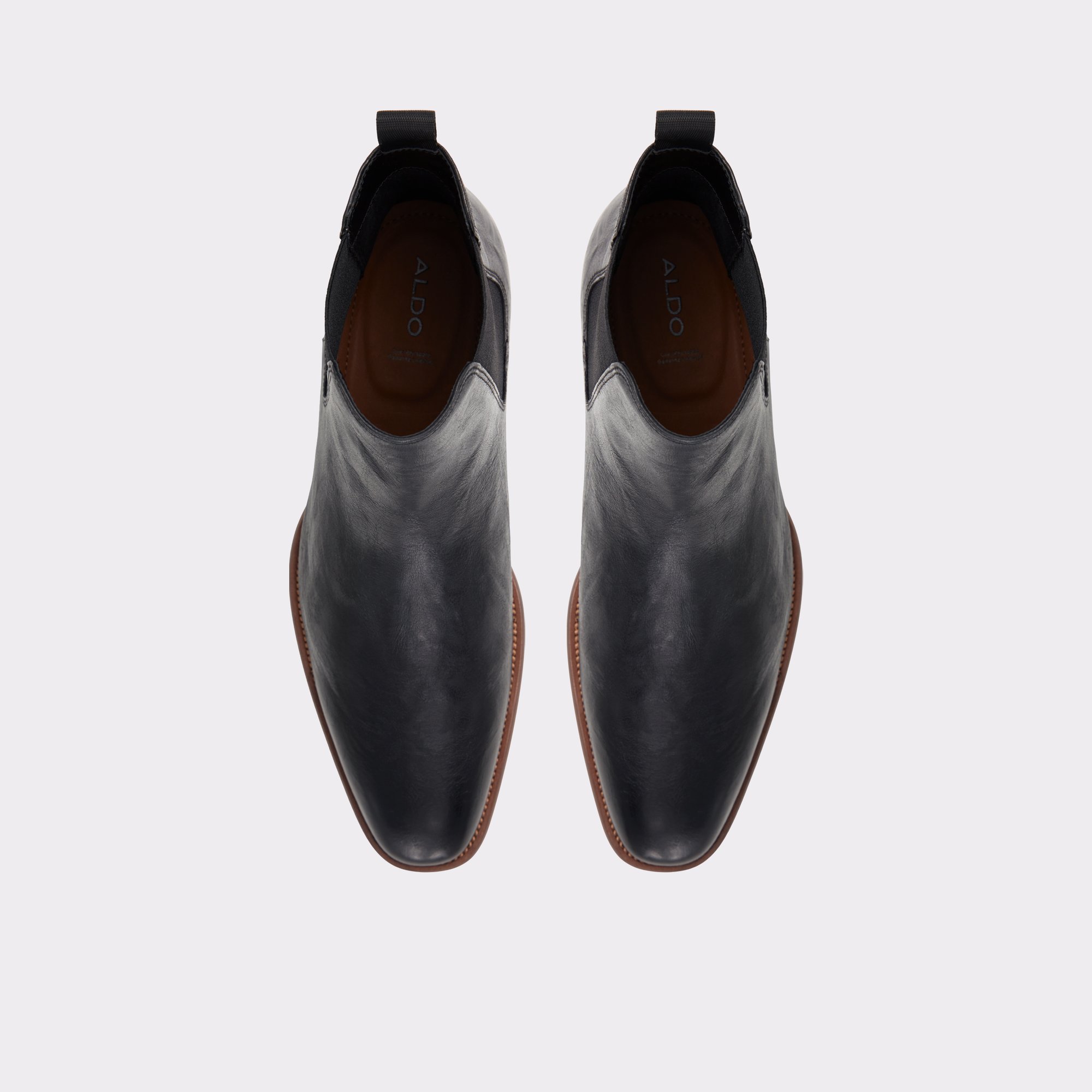 Priawyn Black Leather Smooth Men Casual boots