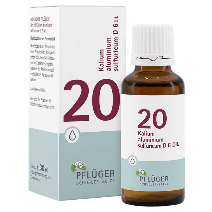 Biochemie Pflüger 20 Kalium aluminium sulfuricum D 6 Tropfen, 30 ml