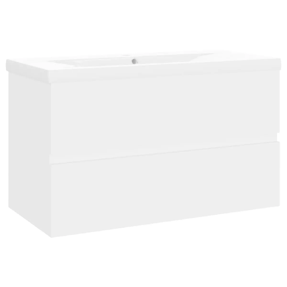 vidaXL Blanc Bois d'ingénierie