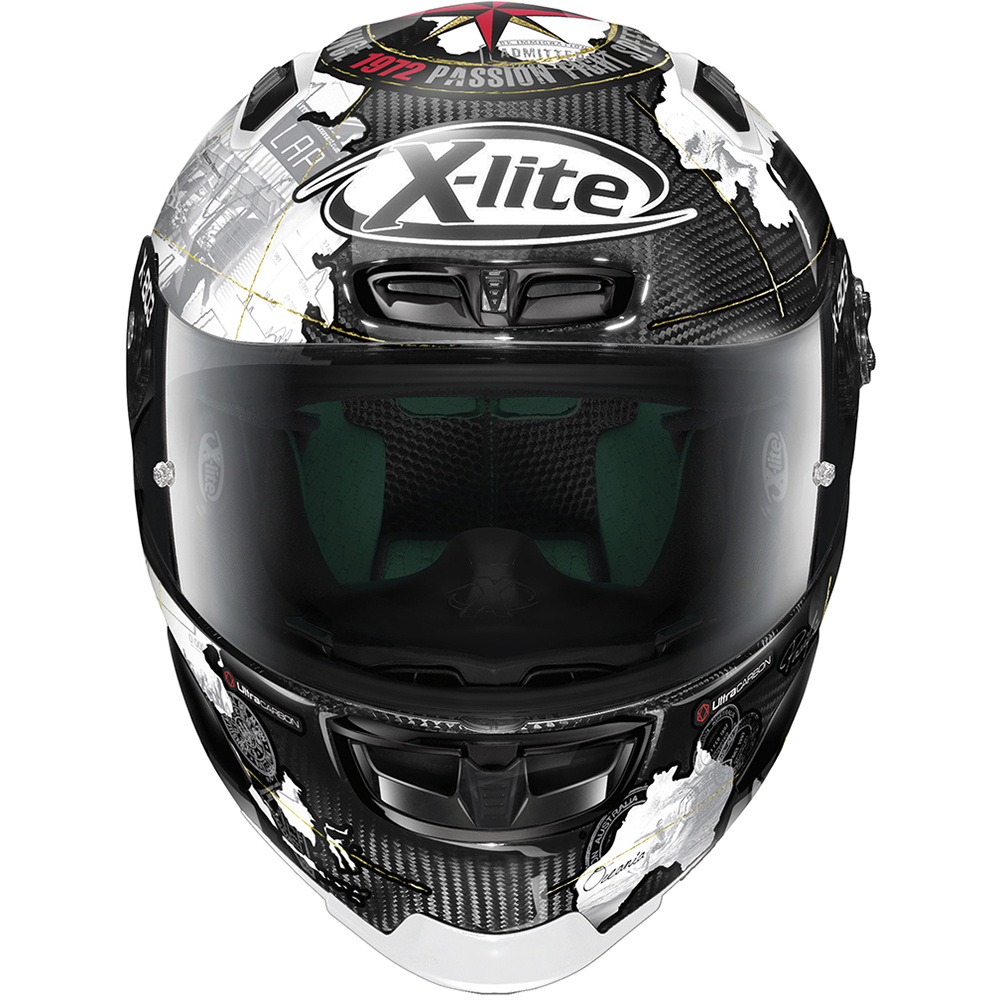 X-lite - Casque X-803 RS Ultra Carbon Replica Carlos Checa Noir / Blanc
