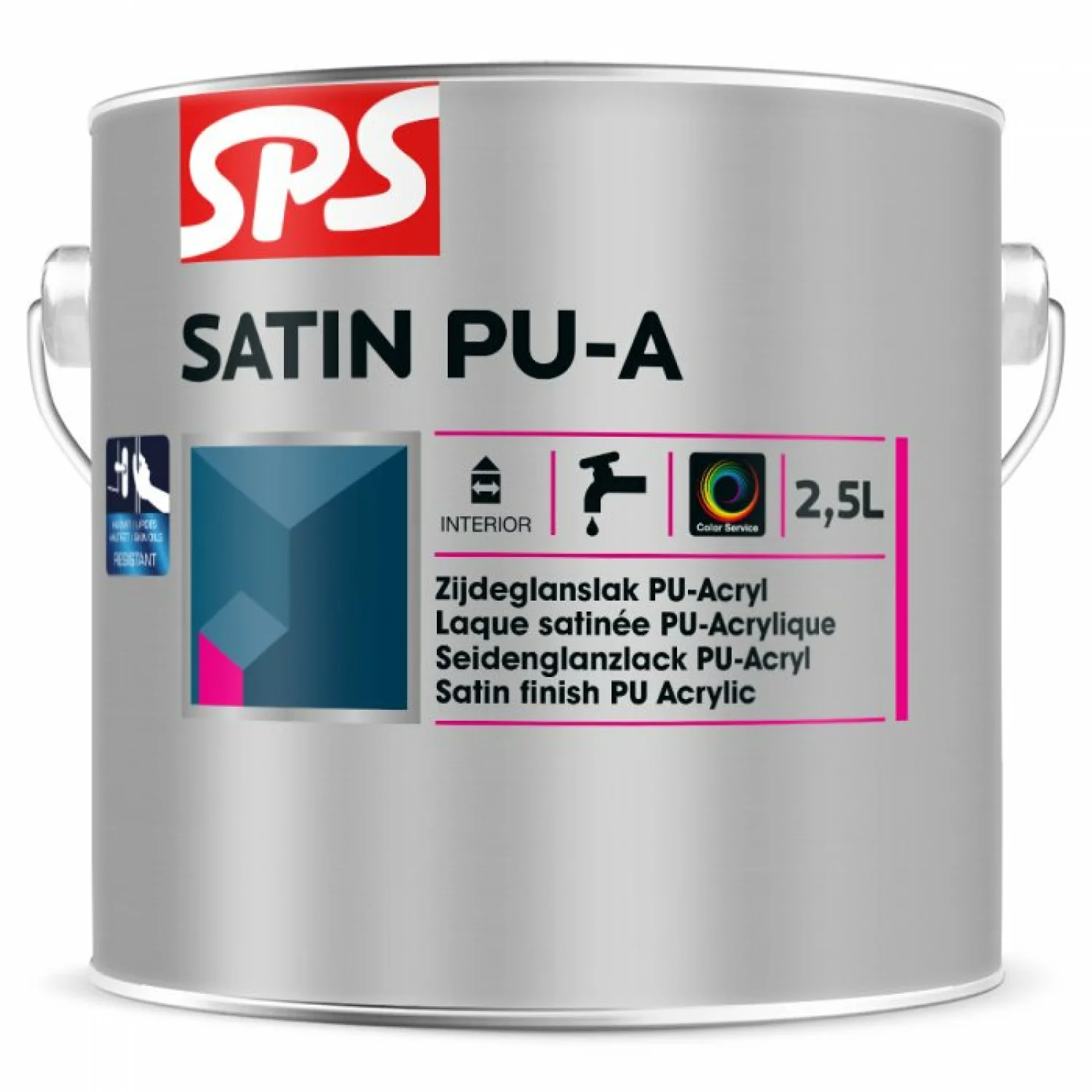 SPS Satin PU-A Lak - 100% wit - 0,75L
