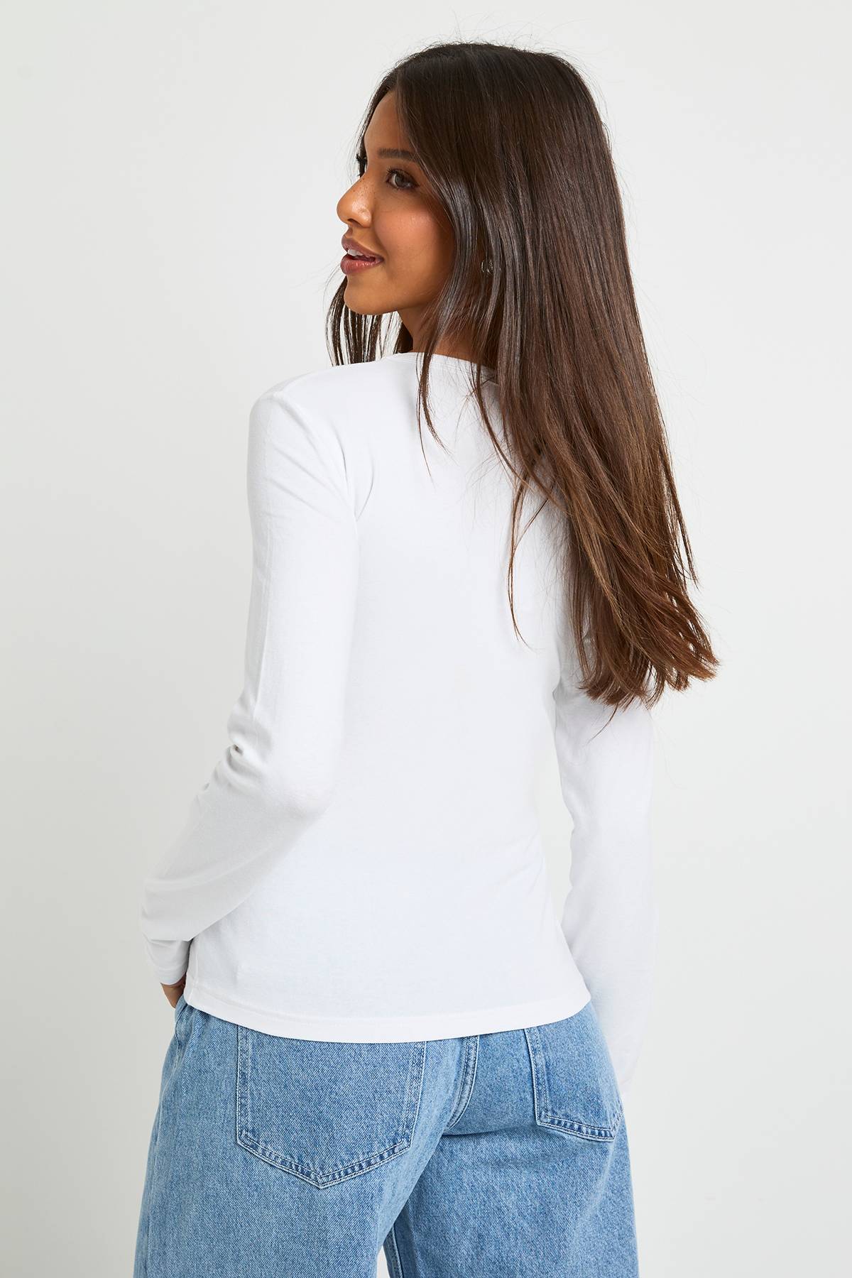 boohoo Haut ajusté à manches longues et coupe longue