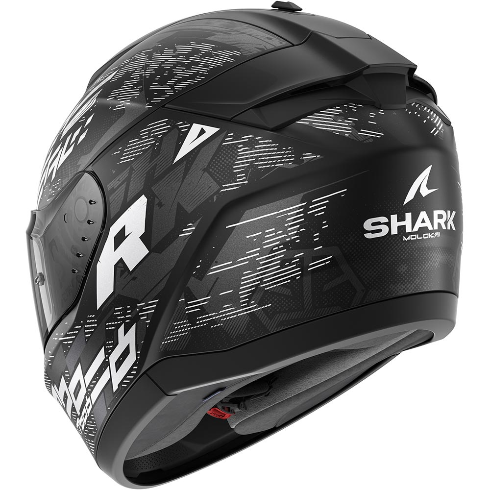 Shark - Casque Ridill 2 Molokai Noir / Argent / Blanc / Mat