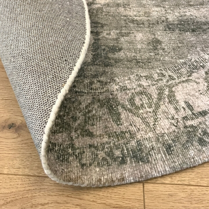 Rond vintage vloerkleed - Kyra Medaillon Groen | Duurzaam design