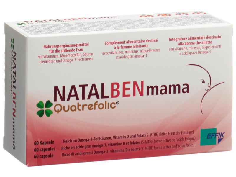 Natalben Mama Mama Kaps Blist 60 Kapseln Nahrungsergänzungsmittel für Stillende