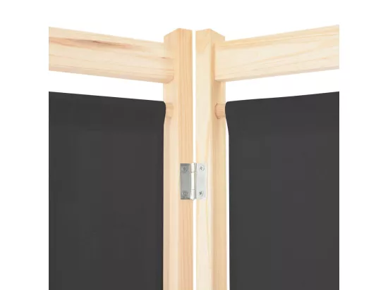 Cloison de séparation 6 panneaux Gris 240 x 170 x 4 cm Tissu