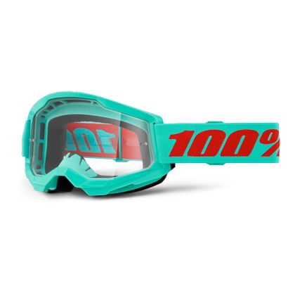 Masque cross 100% STRATA 2 Maupiti - Clair 2025 - Bleu / Rouge