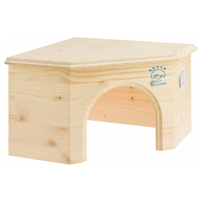 Resch Holz Eckhaus Kaninchen 36x25x25cm