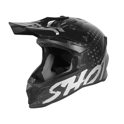 Casque cross Shot LITE - SOLID CARBON - SILVER 2021 - Noir / Gris