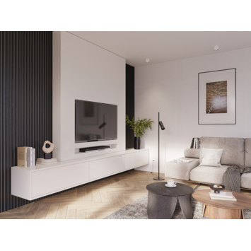 Lattenwand Decowall Acoustic zwart 260x30cm,2 stuks (1.56m2)