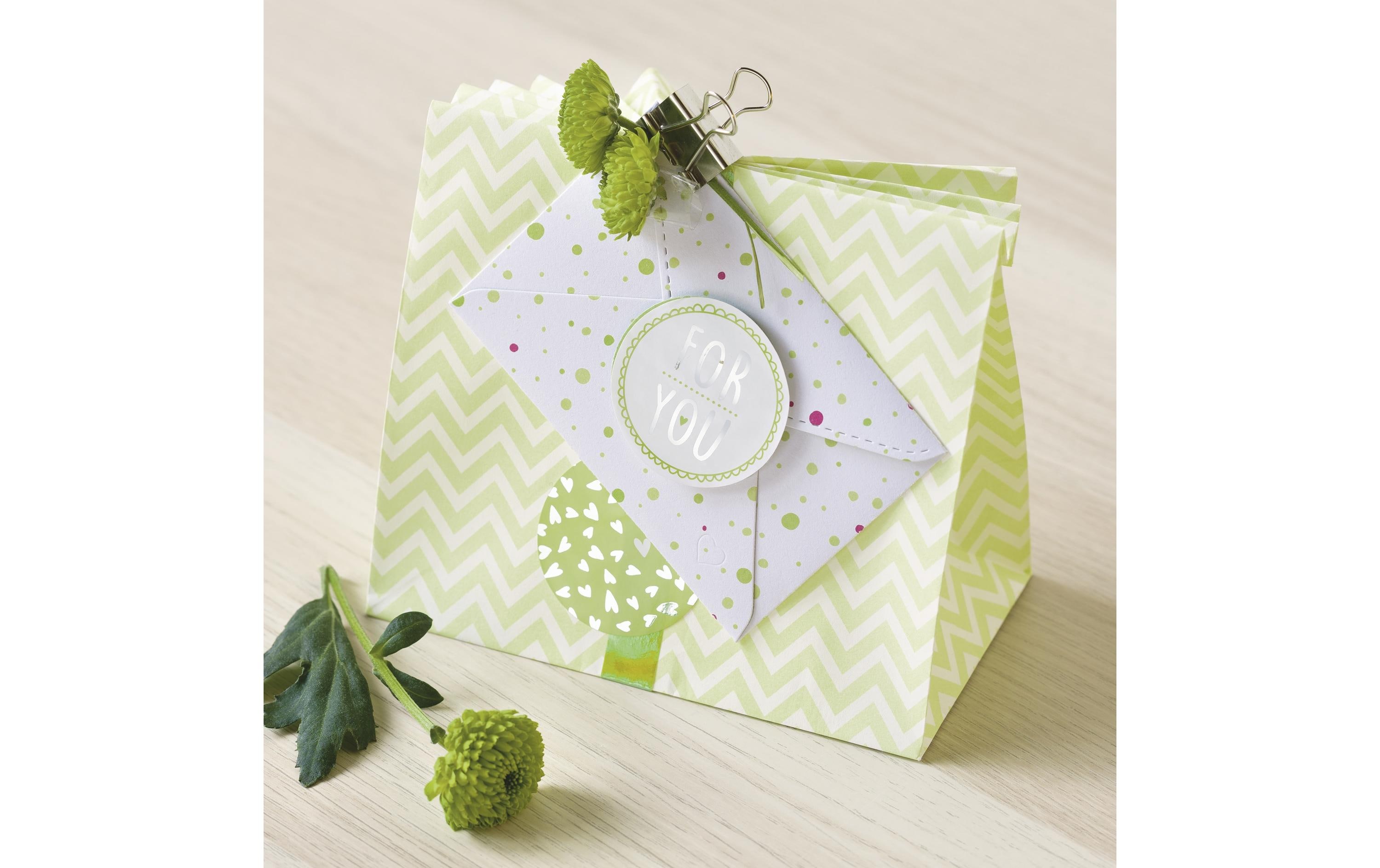 Geschenktüte 12 Stück GrünPapierbeutel Set