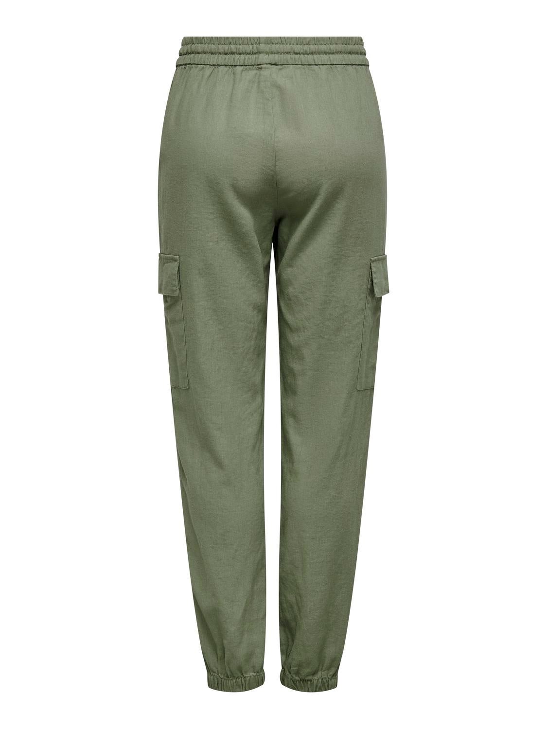 ONLCARO Mittlere Taille Cargo Schnitt Cargo-Hose Oil Green