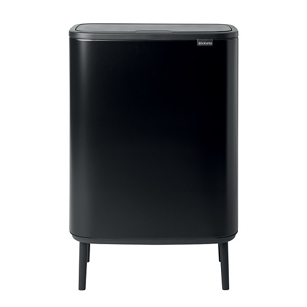 Poubelle Bo Touch Bin Hi Brabantia 2 x 30 L, noir mat