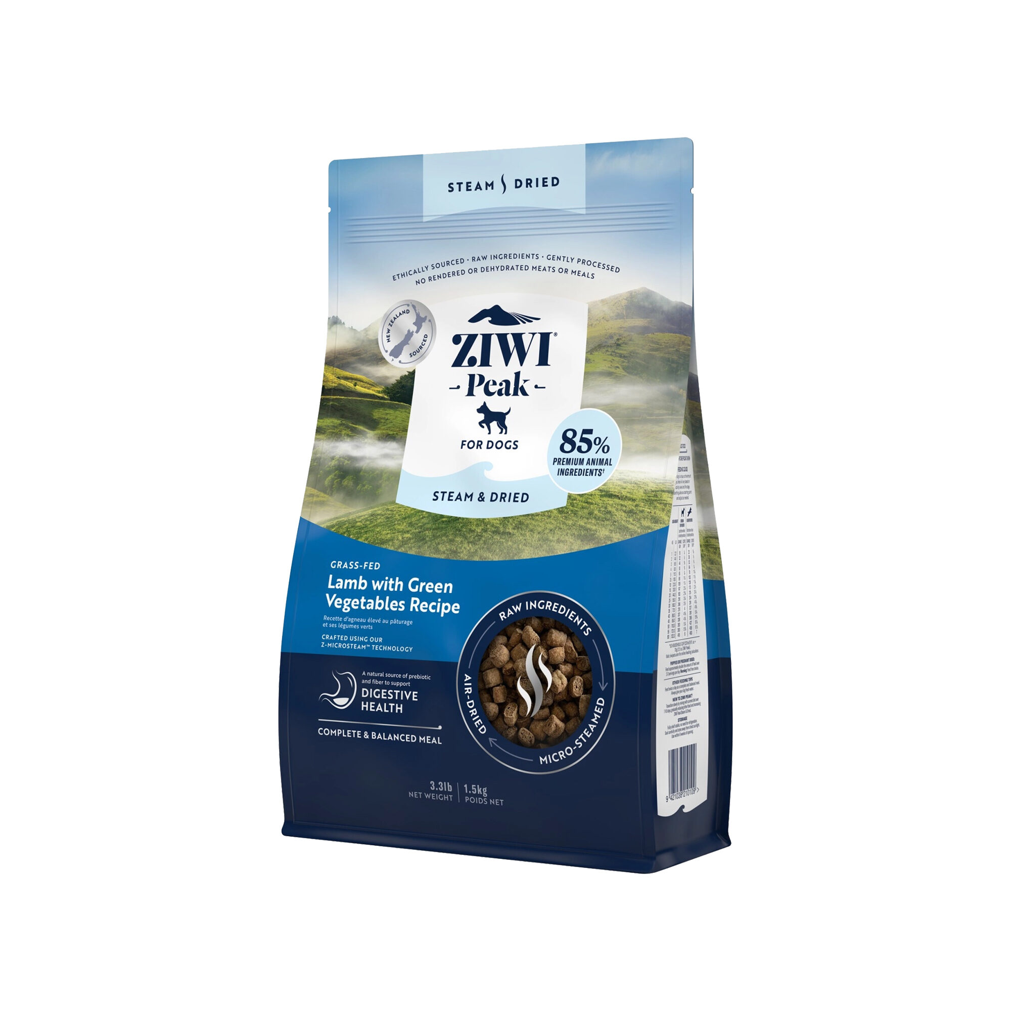 Ziwi Peak Steam & Dried hondenvoeding - Lam