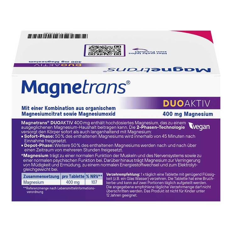 Magnetrans duo-aktiv 400 mg Tabletten, 100 St
