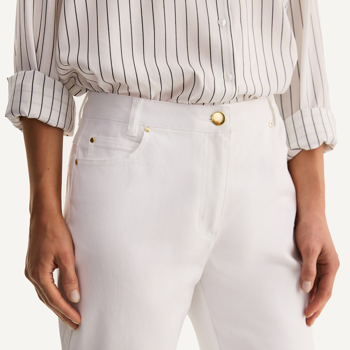 ANNE WEYBURN<br>Direita 7/8 broek, stretch katoen