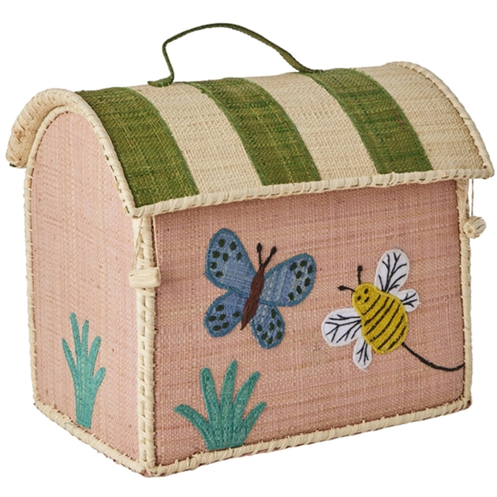 Butterfly Theme Opbevaringkurv med Hank Ekstra Lille