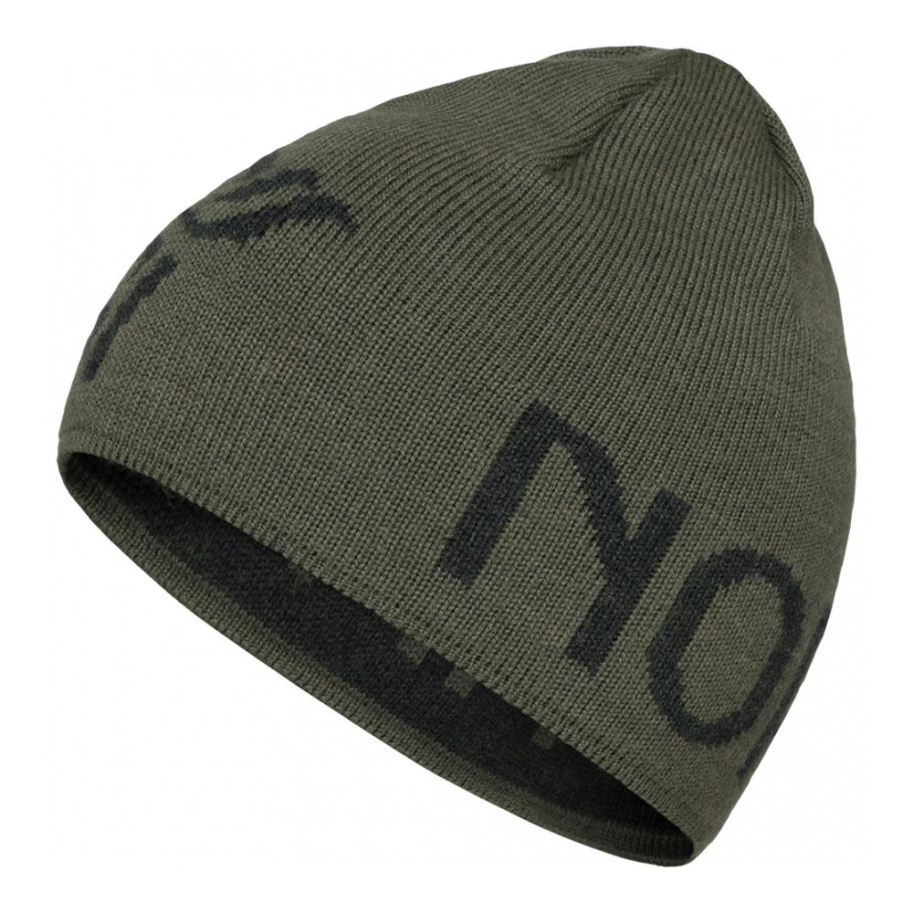 Norrona /29 HEAVY MERINOULL LOGO - Bonnet olive night melang