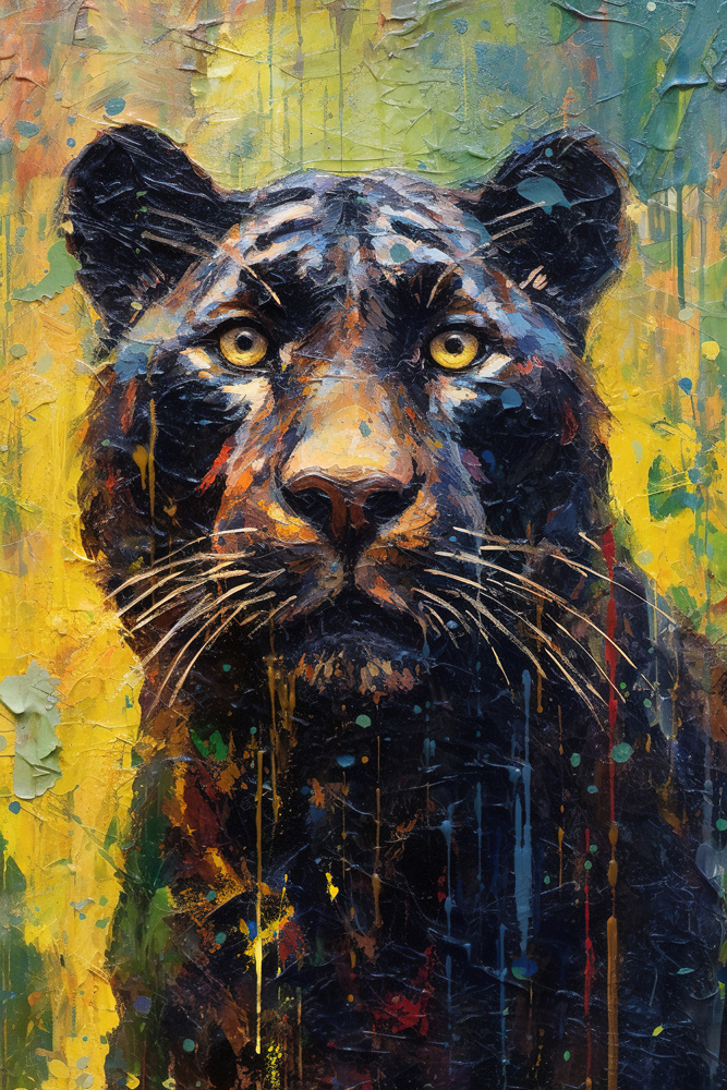 Akustikbild BLACK PANTHER 80x120cm, 7kg
