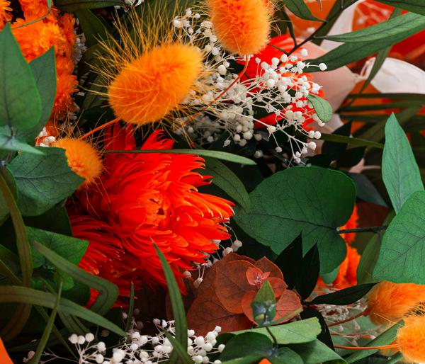 Trockenblumenbouquet Primavera, orange