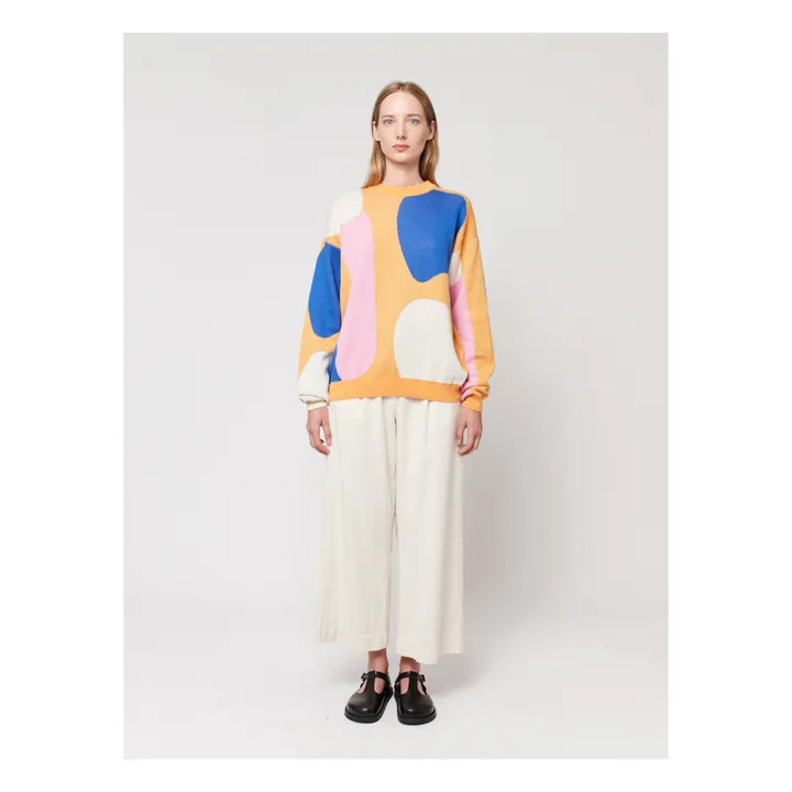 Bobo Choses Pull Jacquard Patch - Collection Femme  | Orange