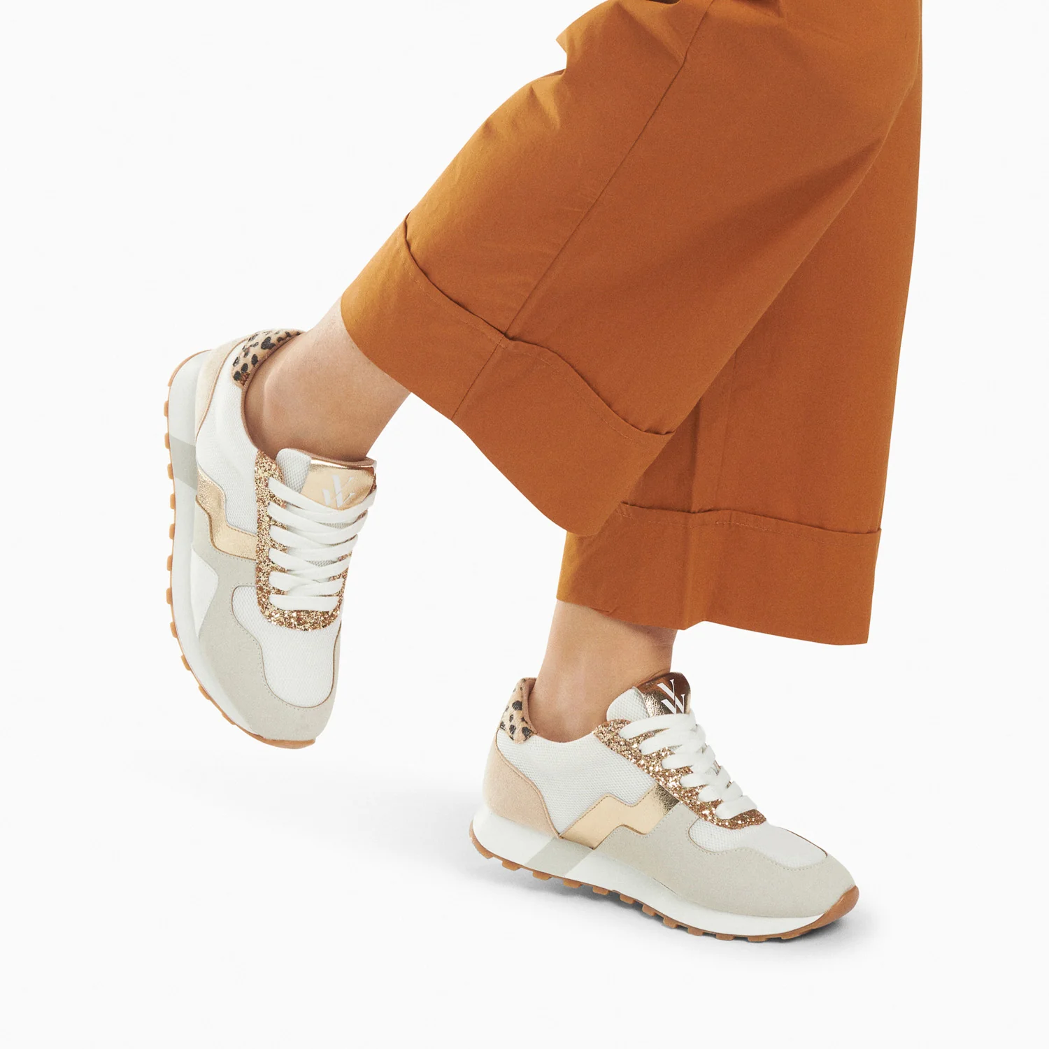Sneakers-Baskets Tessy or à semelle running