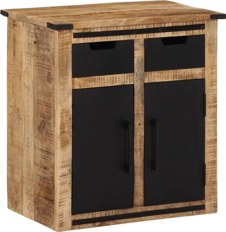 vidaXL - Dressoir - Massief Mangohout - 55x35x60 cm - 2 Lades