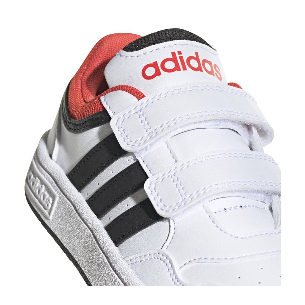 adidas Hoops 3.0 sneakers wit/zwart/rood