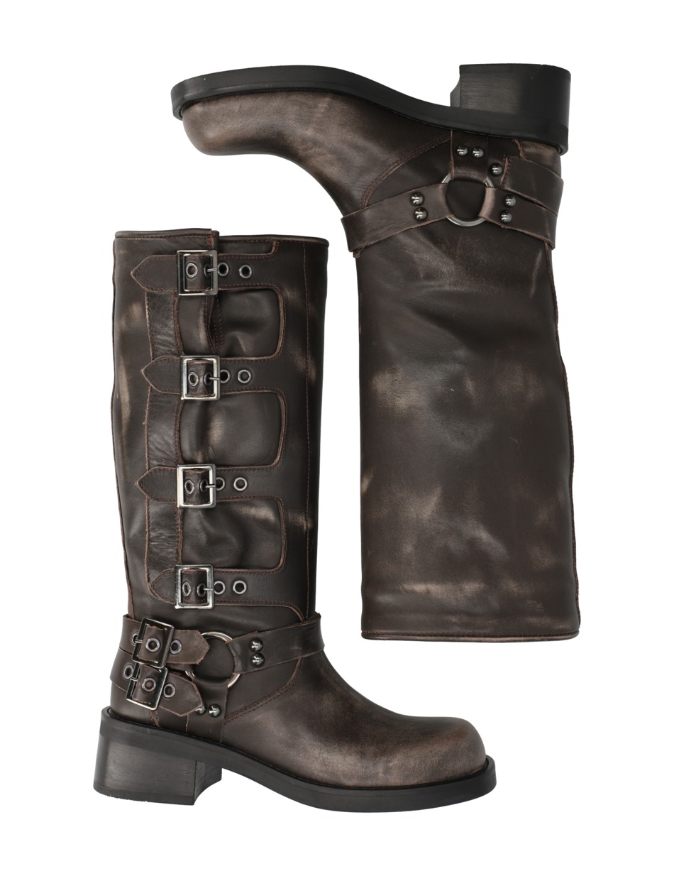 Glattleder Stiefel