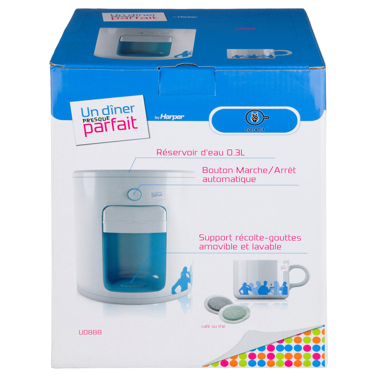 UDPP Machine à expresso blanc/bleu
