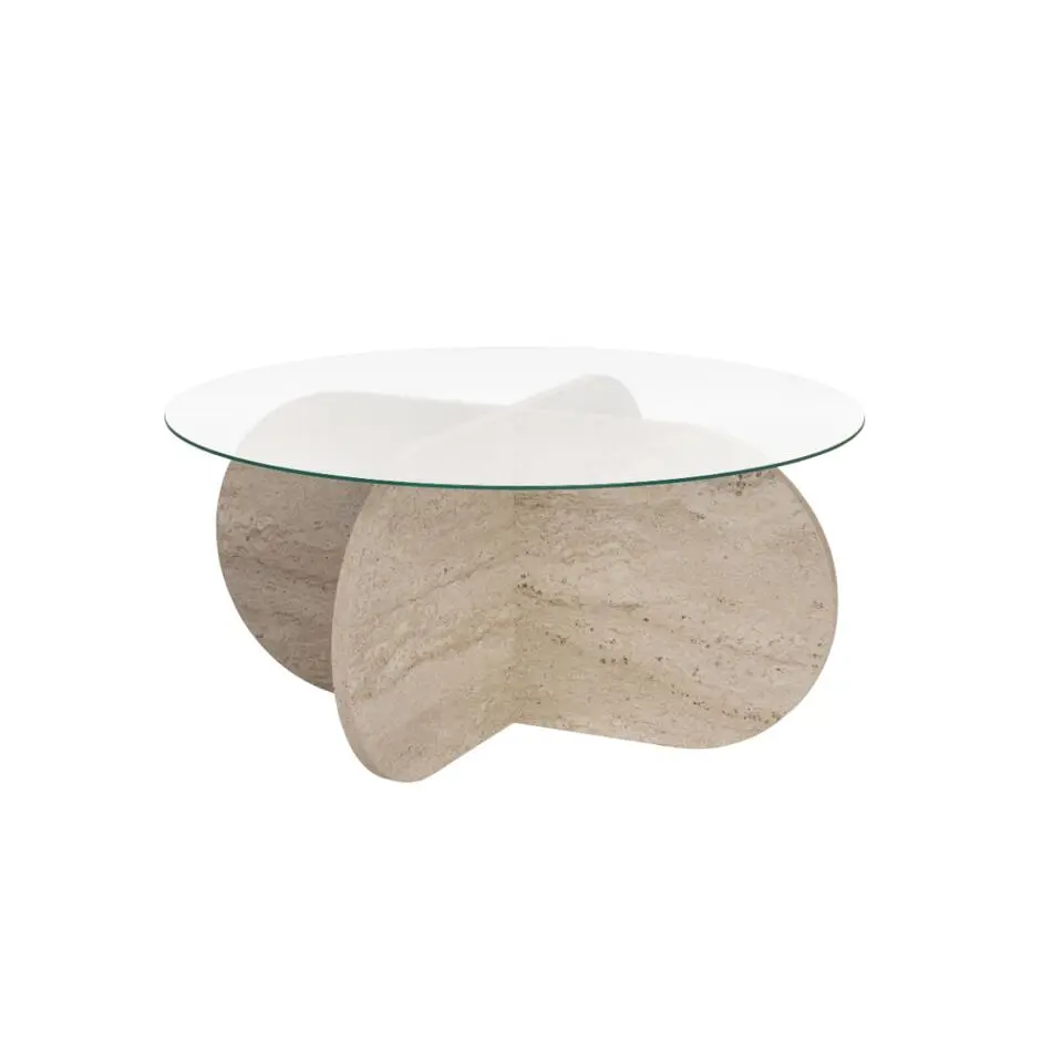 CALICOSY - Salontafel AERIS - Travertijn - 35x75x75 cm
