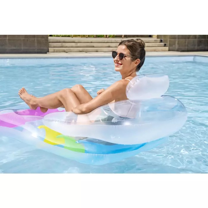 (165x89cm) Poolliege Summer Colors Aufblasbarer Pool Sessel Wasser Luftmatratze Liegesofa Badeinsel (43011) - Bunt