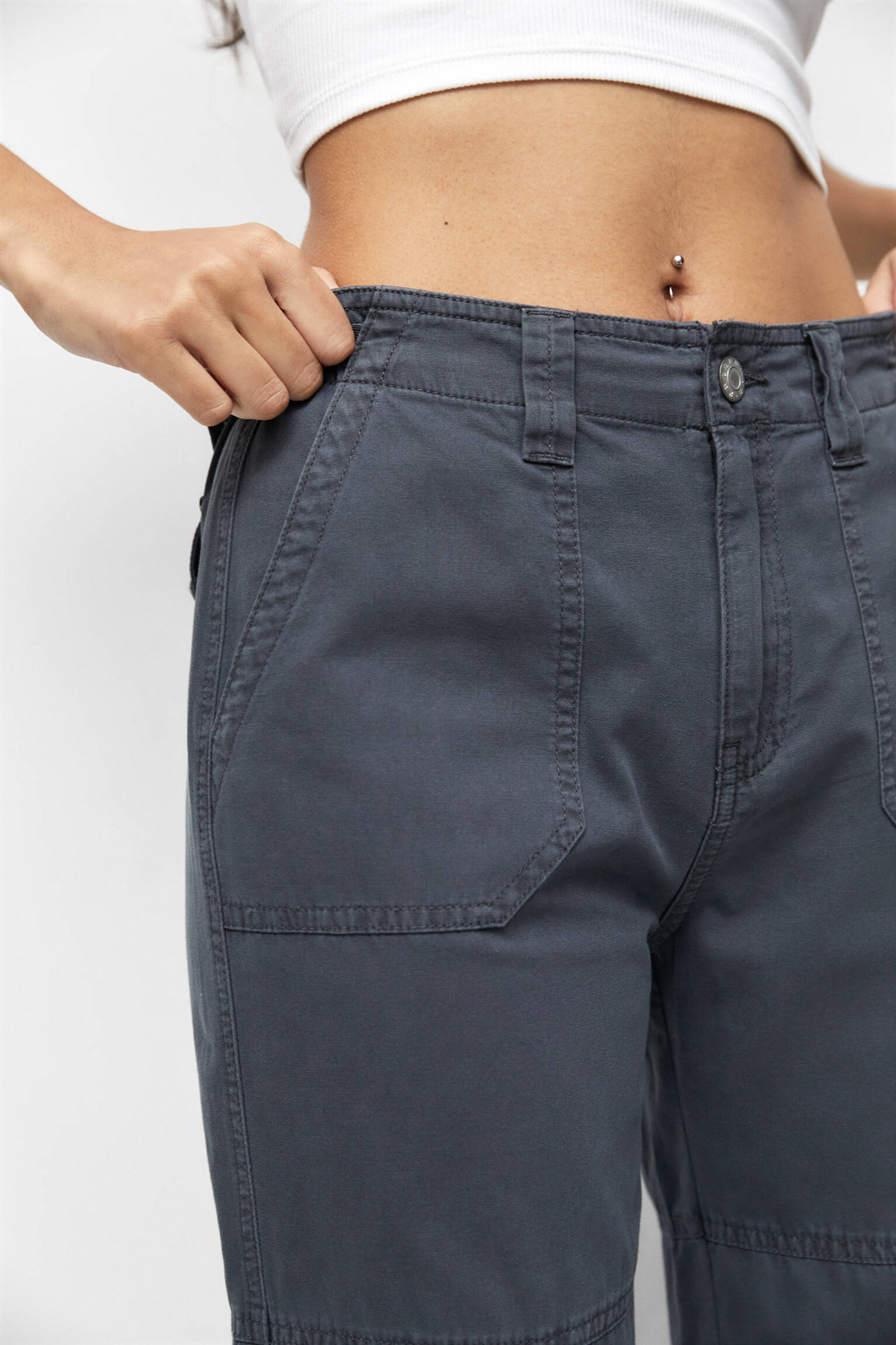 Calça cargo com cintura ajustável - Lead