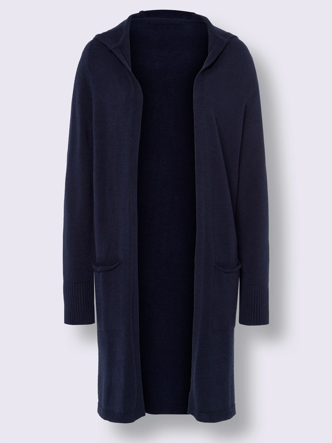 Veste longue en tricot style cardigan