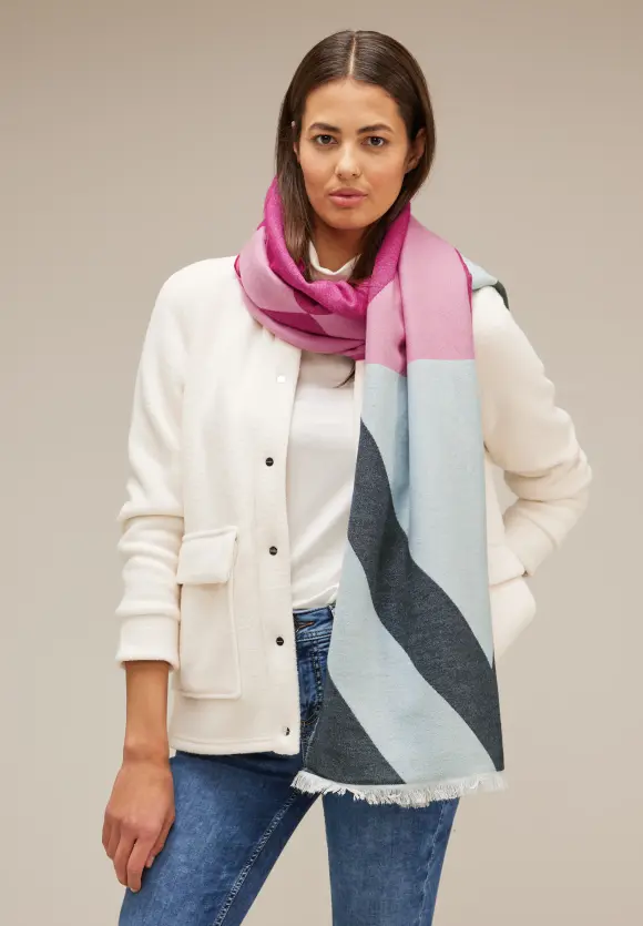 Longschal mit Ikat Print - multicolor