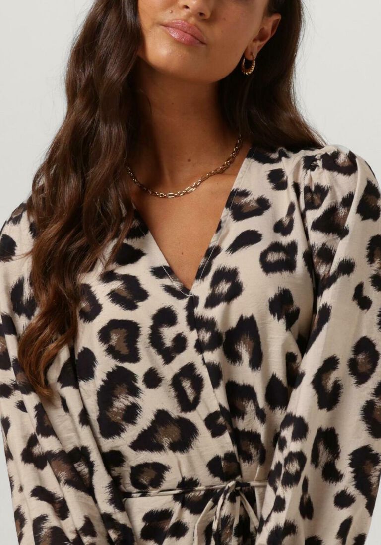 MSCH COPENHAGEN beige msch copenhagen midi jurk mschmanisa taila 3 4 dress aop