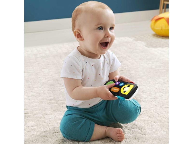 Fisher-Price Beschäftigungsspielzeug Smart TV Fernbedienung Elektronisches Spielzeug für Babys und Kleinkinder
