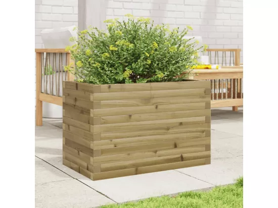 Jardinière bac lit surélevé bois marron 70 x 40 x 46 cm 02_0037781