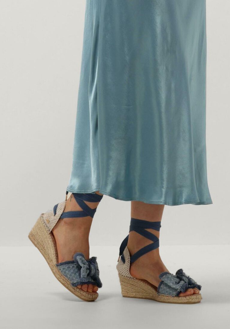 FRED DE LA BRETONIERE blauwe fred de la bretoniere espadrilles eve bow