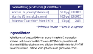 Vitakruid B12 Combi 10.000 Smelttabletten met Folaat 60TB
