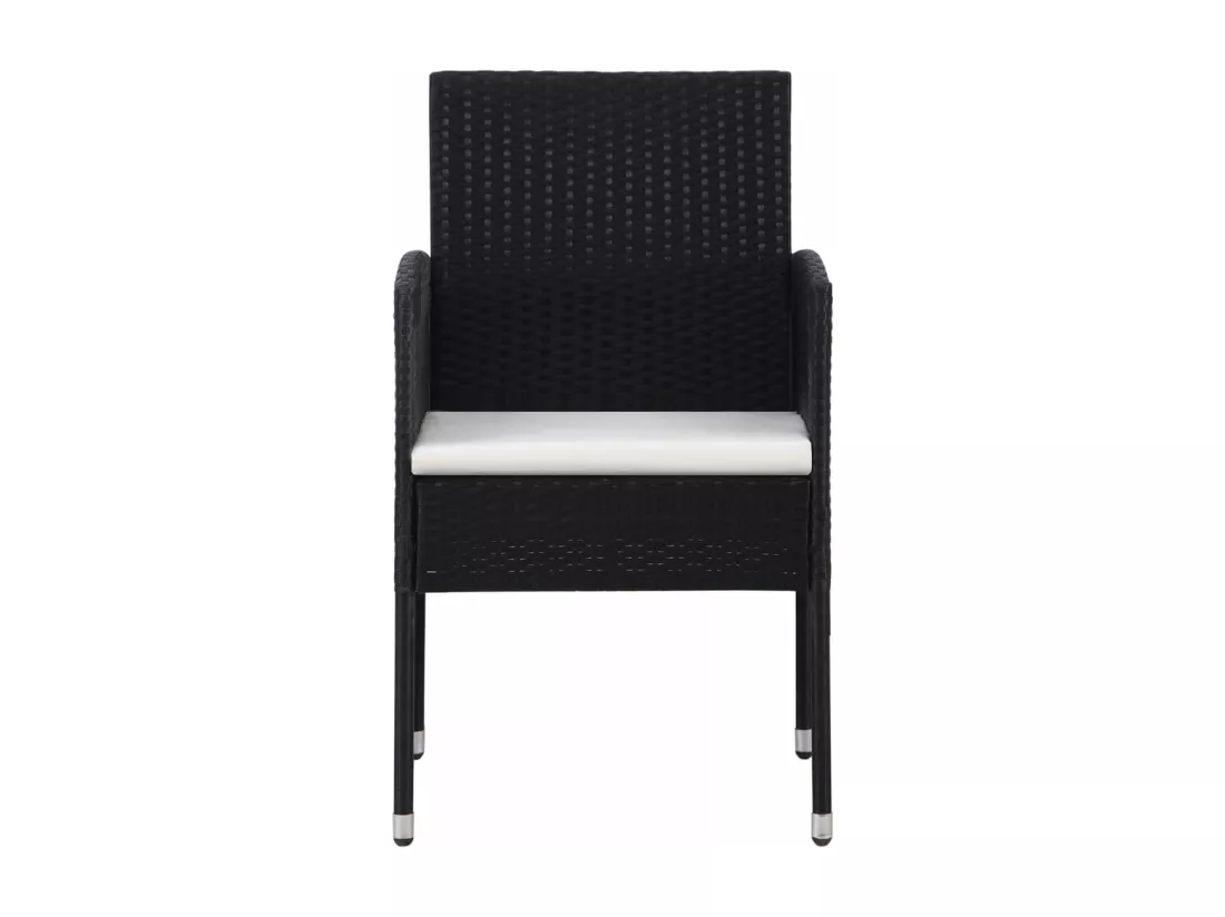 Ensemble à manger de jardin 7 pcs Noir