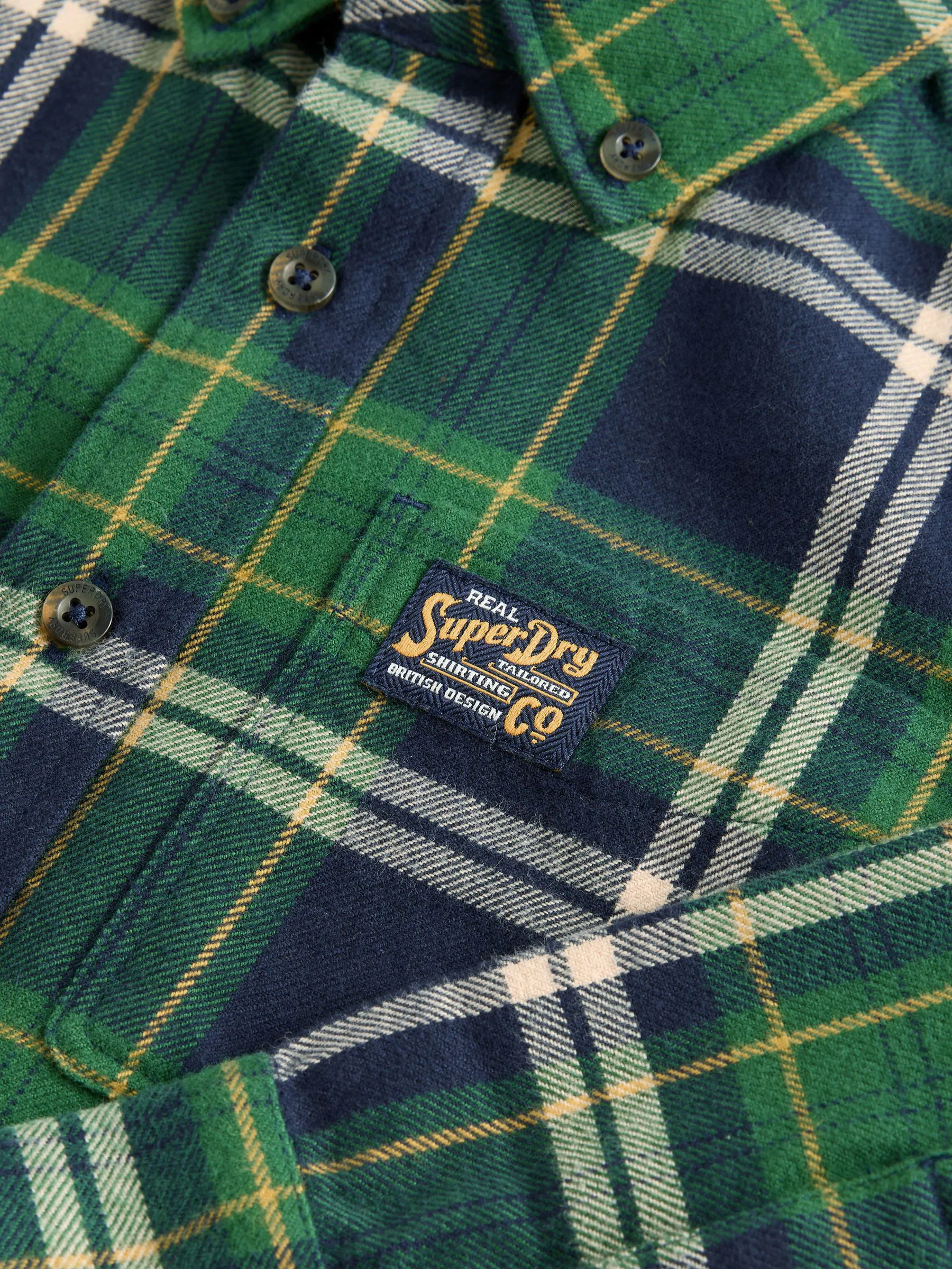 Groen - Geruit Superdry hemd