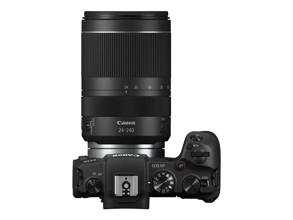 Canon EOS RP - Digitalkamera - spejlløst - 26.2 MP - Full Frame - 4K / 25 fps - 10x optisk zoom RF 24-240 mm F4-6.3 IS USM objektiv - Wi-Fi, Bluetooth
