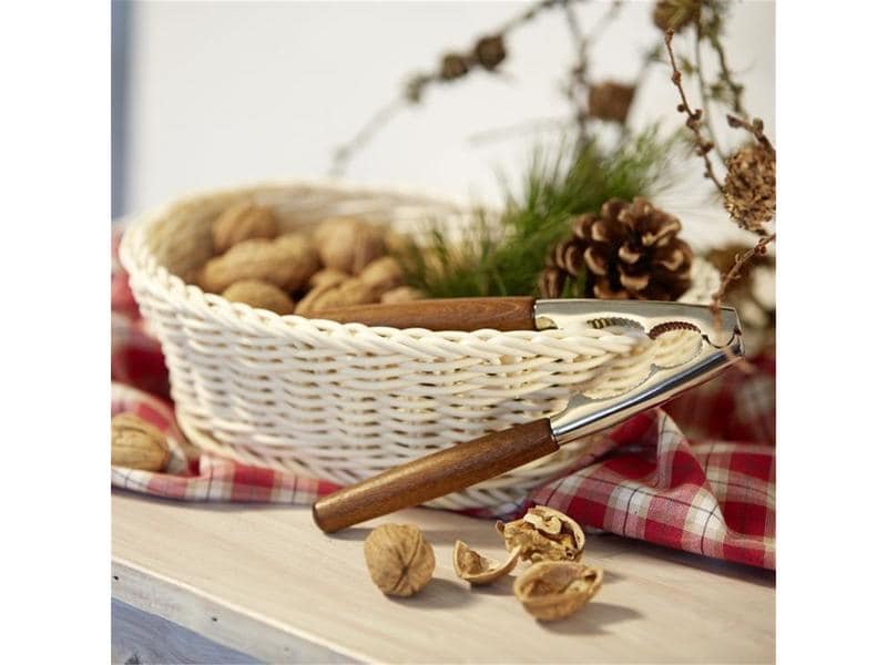 Westmark Nussknacker Edelstahl, Dunkelbraun/Silber Nussknacker aus solidem Druckguss mit edlem Holzgriff