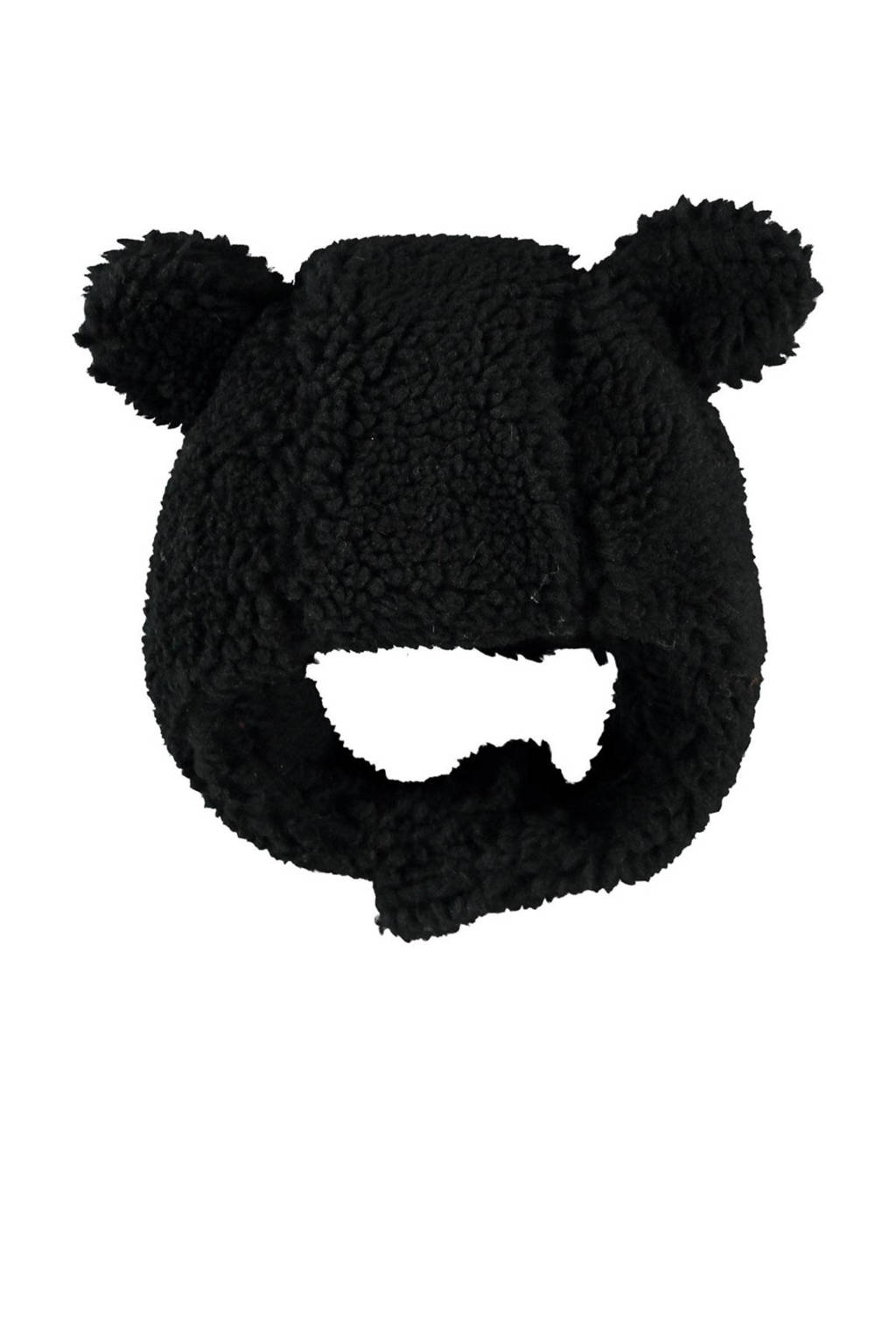 Sarlini teddy muts met oortjes antraciet
