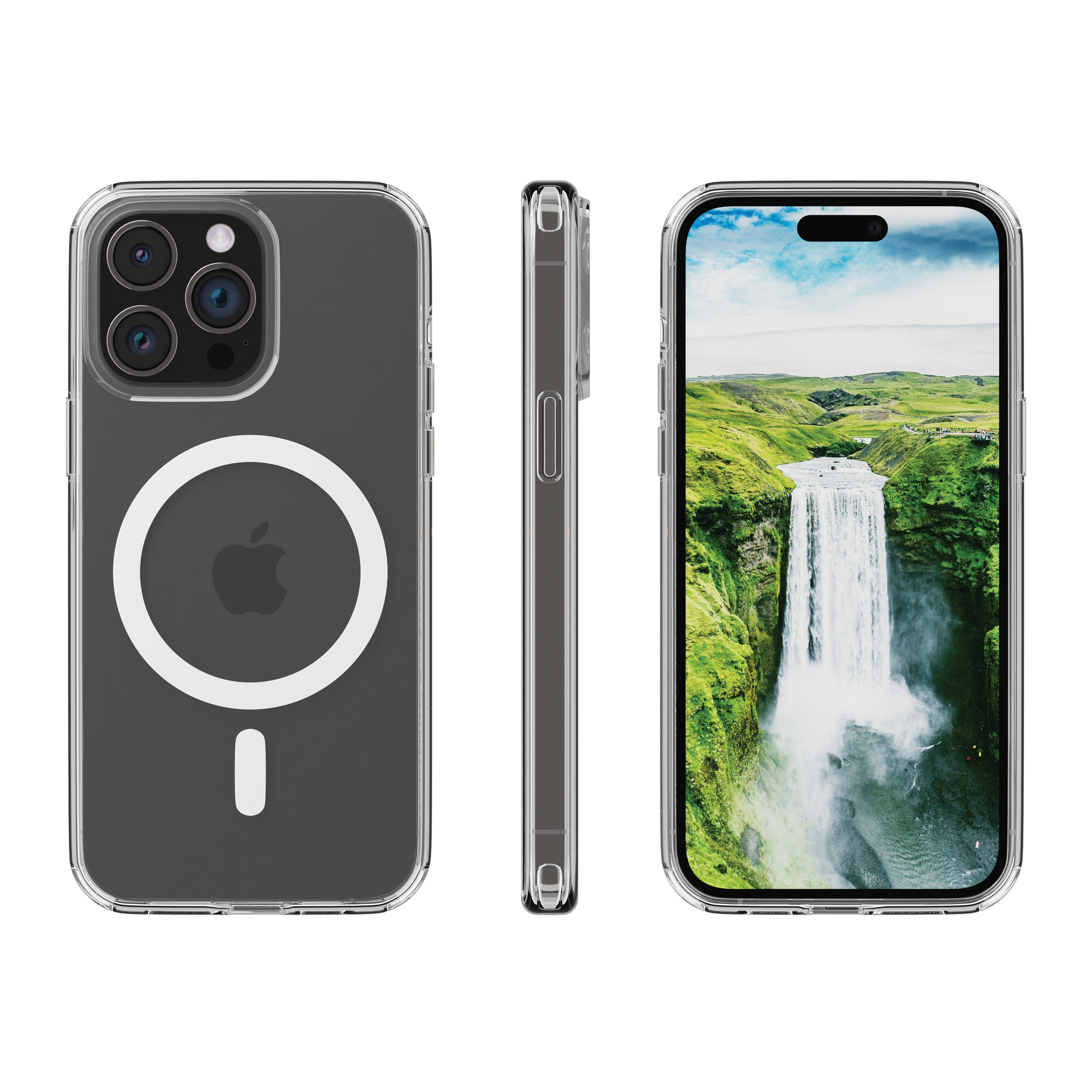 iPhone 15 Pro Max Hardcase Hülle Clear Case Iceland Ultra D3O MagSafe Recycled (IU67CL001905) - Transparent