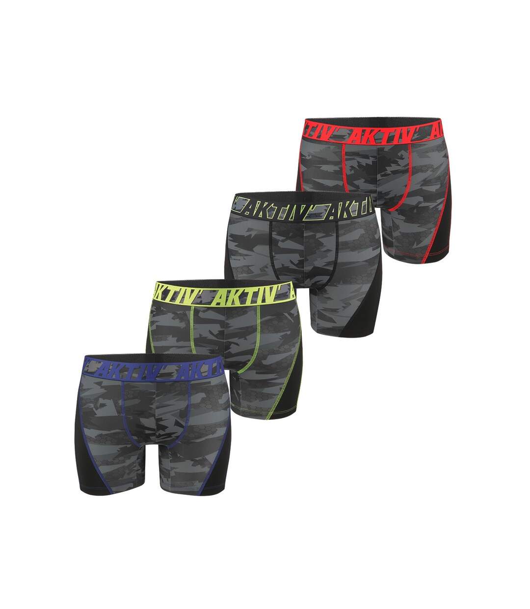 Boxer Homme Running, Calecon Homme, AKTIV, Agréable et Multi-Sport (Lot de 4)