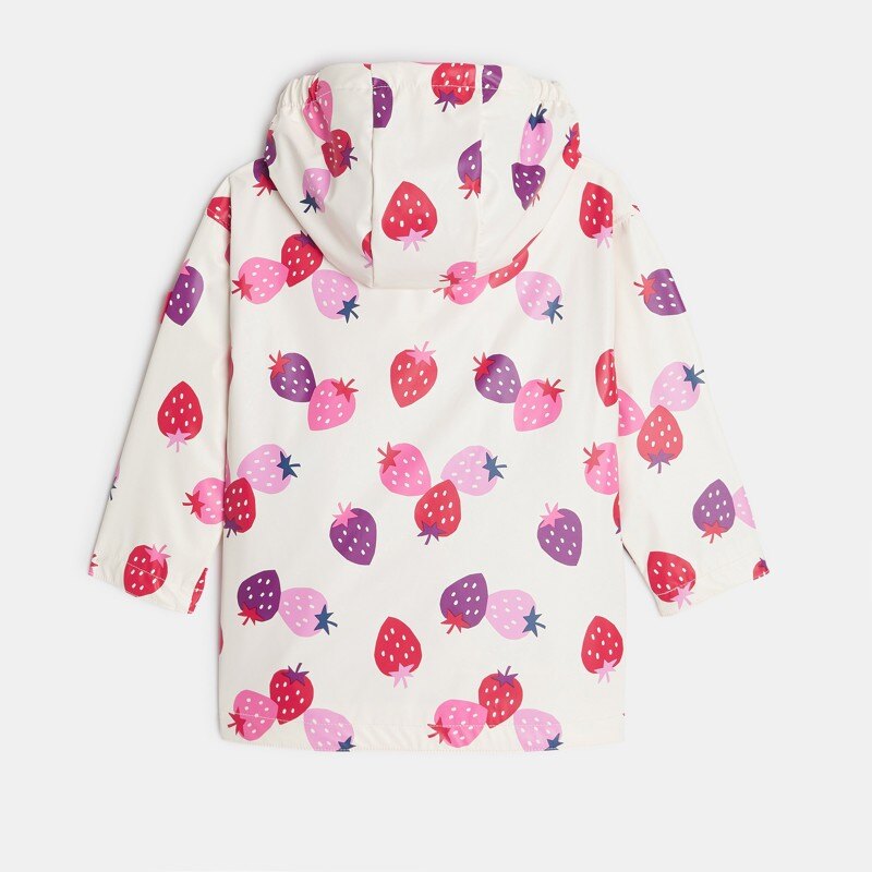 Coupe-vent bébé fille écru à motifs fraises beige Catimini Beige